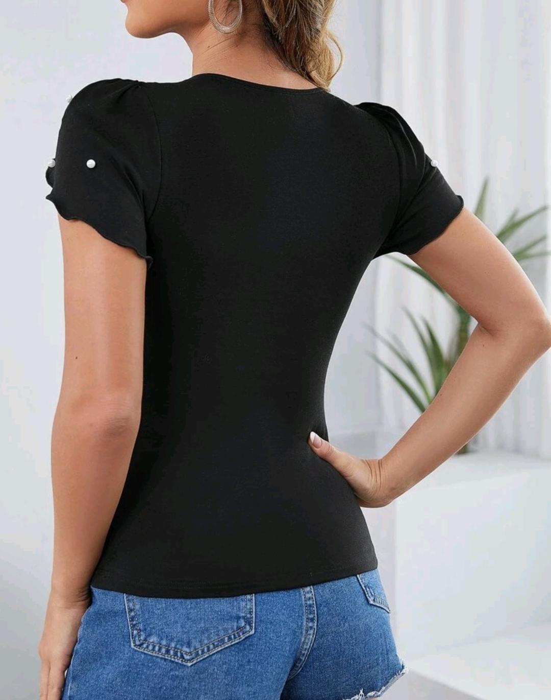 Blusa con perlas